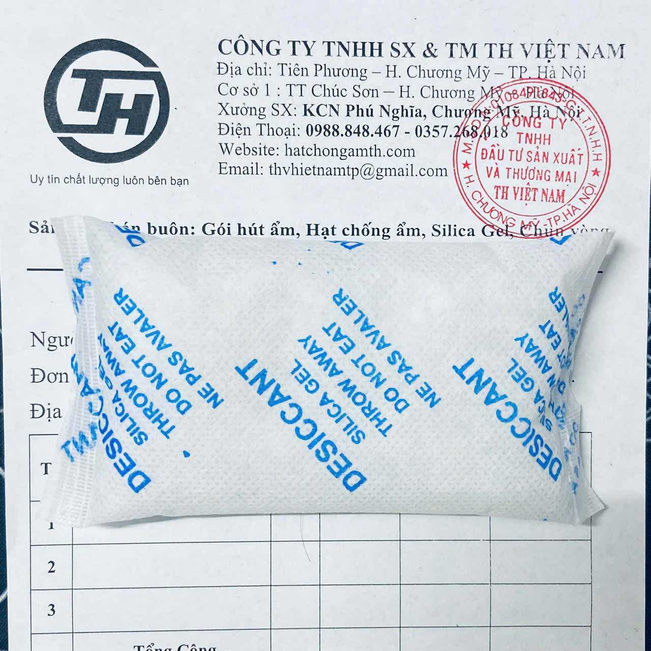 Gói hút ẩm 100g