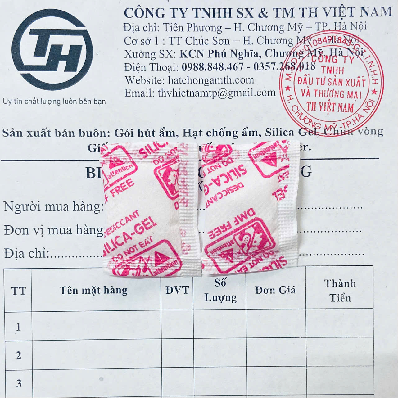 Gói hút ẩm 3g